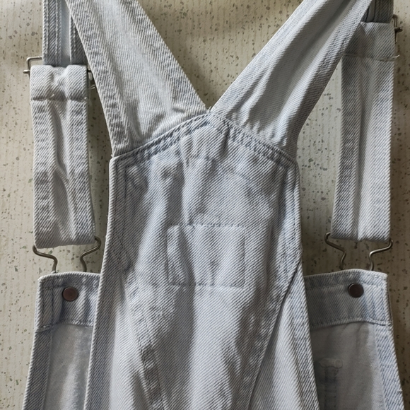 Levi's Denim Overalls Medium Light Wash Denim Two Horse Brand Clean - Picture 14 of 16